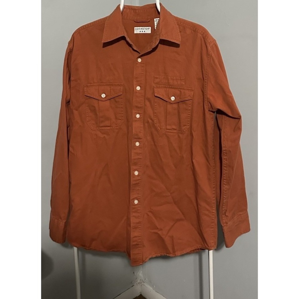 Covington Orange Button Up Shirt Size Medium
